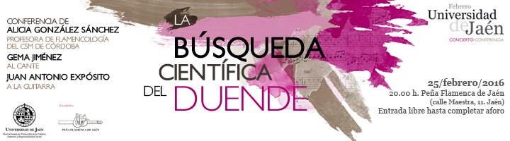 Cartel concierto-conferencia "La búsqueda científica del duende"